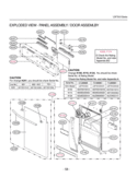 EXPLODED VIEW  PANEL ASSEMBLY  DOOR ASSEMLBY Diagram and Parts List for LDF7810WW LDF7810WW /01 LG Dishwasher