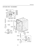 EXPLODED VIEW  RACK ASSEMBLY Diagram and Parts List for LDF8812ST LDF8812ST /01 LG Dishwasher