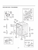 UPPER RACK RAIL  RIGHT UPPER RACK RAIL  LEFT EXPLO Diagram and Parts List for LDF9810ST LDF9810ST /01 LG Dishwasher