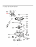 EXPLODED VIEW  SUMP ASSEMBLY Diagram and Parts List for LDF9810ST LDF9810ST /01 LG Dishwasher