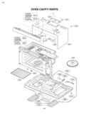 OVEN CAVITY PARTS Diagram and Parts List for LMV2073WW LMV2073WW/01 LG Microwave