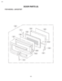 DOOR PARTS II Diagram and Parts List for LMV2073ST  LG Microwave