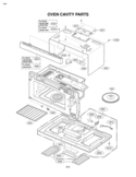 OVEN CAVITY PARTS Diagram and Parts List for LMV2073ST  LG Microwave