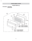 EXPLODED VIEW DOOR PARTS I Diagram and Parts List for LMV2073BB  LG Microwave