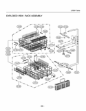 EXPLODED VIEW  RACK ASSEMBLY Diagram and Parts List for LDS5811ST LDS5811ST /01 LG Dishwasher