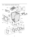Part Location Diagram of ABJ34559215 LG Cabinet Assembly