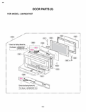 DOOR PARTS II Diagram and Parts List for LMVM2075ST ASBELGA LG Microwave