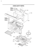 OVEN CAVITY PARTS Diagram and Parts List for LMVM2055SB  LG Microwave