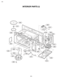 INTERIOR PARTS I Diagram and Parts List for LMV1976ST  LG Microwave