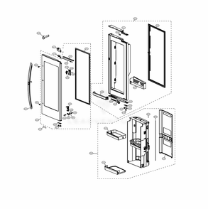 Door Parts 2 Diagram and Parts List for LRFVS3006S ASTCNA0 LG Refrigerator