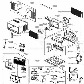 Main Diagram and Parts List for LW1016ER AT1AHDS LG Air Conditioner
