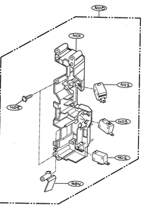 Latch Board Parts Diagram and Parts List for MV-1330W  LG Microwave