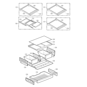 Refrigerator Diagram and Parts List for LFXS24623S 01 LG Refrigerator