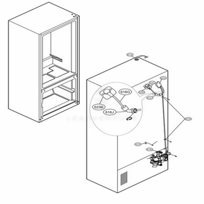 Valve And Water Tube Parts Diagram and Parts List for LFX25974SW ASWCNA5 LG Refrigerator