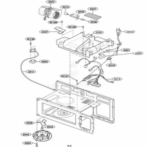 Interior Parts 2 Diagram and Parts List for 80593 AS1ESEA LG Wall Oven
