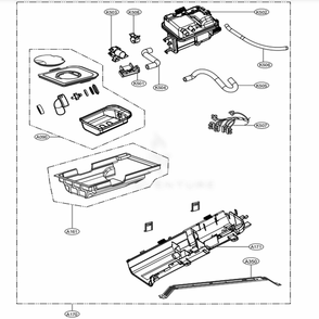 Guide Assembly Diagram and Parts List for DLGX5781VE ASSEEUS LG Dryer
