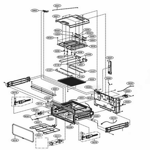 Upper Cavity Parts Diagram and Parts List for LDE3019ST FSTLLGA LG Range