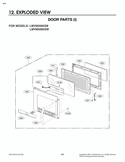 EXPLODED VIEW  DOOR PARTS I Diagram and Parts List for LMVM2085SB  LG Microwave