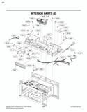 INTERIOR PARTS II Diagram and Parts List for LMVM2085SB  LG Microwave
