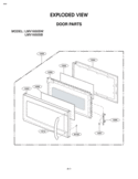 EXPLODED VIEW DOOR PARTS Diagram and Parts List for LMV1650SB  LG Microwave