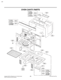 OVEN CAVITY PARTS Diagram and Parts List for LMV1680BB  LG Microwave
