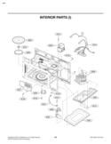INTERIOR PARTS I Diagram and Parts List for LMV1680BB  LG Microwave