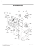 INTERIOR PARTS I Diagram and Parts List for LMV1680ST  LG Microwave