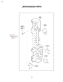 LATCH BOARD PARTS Diagram and Parts List for MV1501W MV1501W/01 LG Microwave