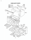 OVEN CAVITY PARTS Diagram and Parts List for LMV2083ST  LG Microwave