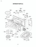 INTERIOR PARTS I Diagram and Parts List for LMV2083ST  LG Microwave