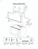 INSTALLATION PARTS Diagram and Parts List for LMV2083ST  LG Microwave