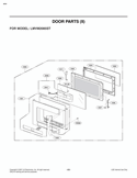 DOOR PARTS II Diagram and Parts List for LMVM2085ST LMVM2085ST/01 LG Microwave