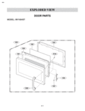 DOOR PARTS EXPLODED VIEW Diagram and Parts List for MV1604ST MV1604ST/01 LG Microwave