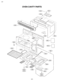 OVEN CAVITY PARTS Diagram and Parts List for MV1604ST MV1604ST/01 LG Microwave
