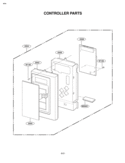 CONTROLLER PARTS Diagram and Parts List for MV1615W  LG Microwave