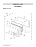 DOOR PARTS EXPLODED VIEW Diagram and Parts List for MVH1670ST  LG Microwave