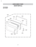 DOOR PARTS I  EXPLODED VIEW Diagram and Parts List for MV1610WW  LG Microwave
