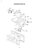INTERIOR PARTS II Diagram and Parts List for MV1610WW  LG Microwave