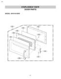 DOOR PARTS EXPLODED VIEW Diagram and Parts List for MVH1615WW  LG Microwave