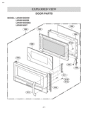 EXPLODED VIEW DOOR PARTS Diagram and Parts List for LMVM1955SBQ  LG Microwave