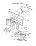 OVEN CAVITY PARTS Diagram and Parts List for LMVM1955SBQ  LG Microwave