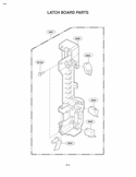 LATCH BOARD PARTS Diagram and Parts List for LMVM1945T  LG Microwave