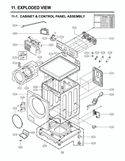 Part Location Diagram of AEH71610402 LG HINGE ASSEMBLY