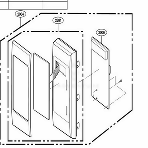 Controller Parts Diagram and Parts List for 67903 ASBESEA LG Wall Oven