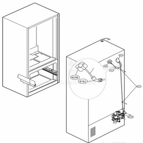 Valve And Water Tube Parts Diagram and Parts List for LFXS28566D ASBCNA4 LG Refrigerator