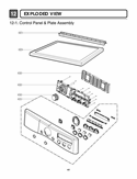 EXPLODED VIEW  Control Panel & Plate Assembly Diagram and Parts List for DLG2302W ABWEEUS LG Dryer