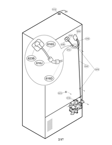 Valve And Water Parts Diagram and Parts List for 79572495610  Kenmore Refrigerator