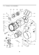 DRUM & TUB ASSEMBLY Diagram and Parts List for WM2601HL  LG Washer