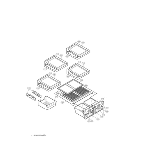 Refrigerator Diagram and Parts List for LFX25960TT 00 LG Refrigerator