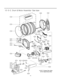 Drum & Motor Assembly Diagram and Parts List for DLG2602R  LG Dryer